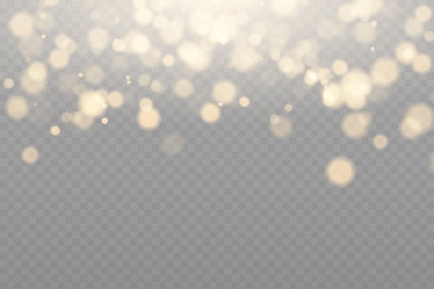 Golden dust light bokeh light lights effect background abstract magic light dust effect christmas