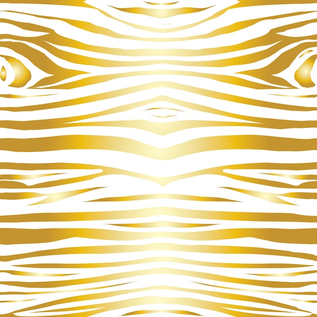 golden glitter tiger or zebra seamless pattern. gold foil texture of animal skin.
