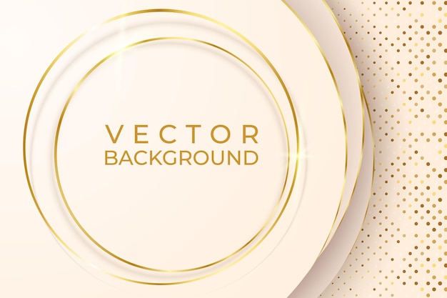 golden line luxury on cream pastel color background, illustration from vector about modern template design that feels precious and expensive.