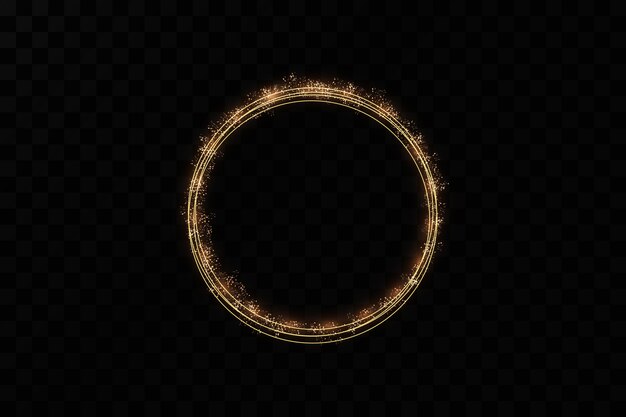 Golden ring. luxury sparkling frame.Christmas decoration.