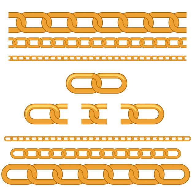 Golden seamless chain