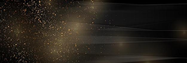 Golden shiny glowing bokeh lights abstract background