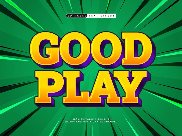 good play editable text effect in football or soccer text style