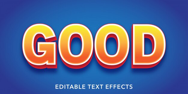 Good Text 3d Style Editable Text Effect