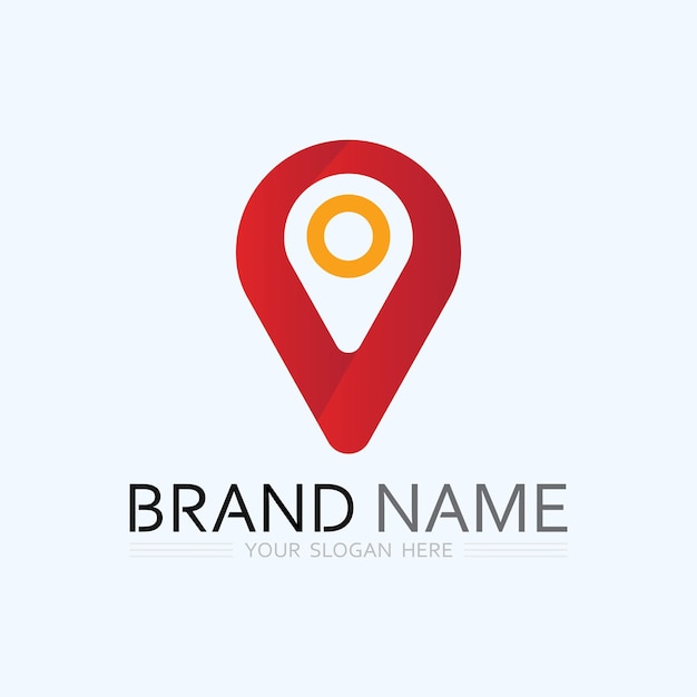 GPS and MAP logo navigator sign location symbol design vector illustration