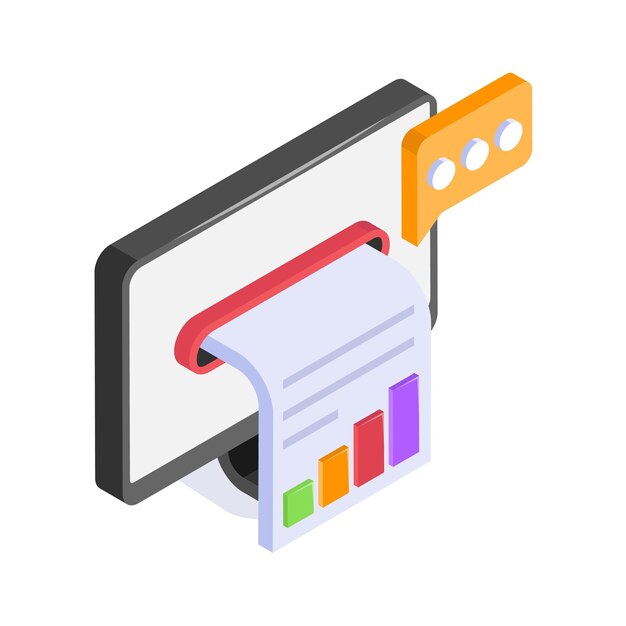 Grab this amazing icon of financial report in modern style