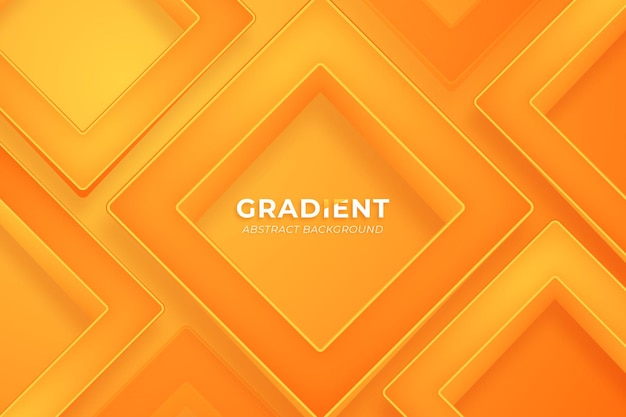 Gradient 3d abstract background with square shape orange color