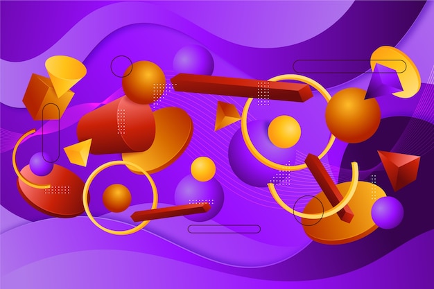 gradient 3d geometric background
