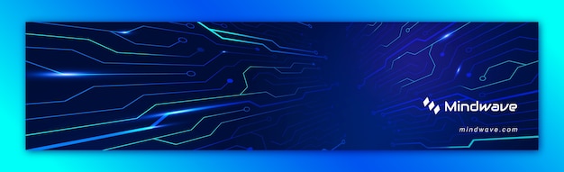 Gradient abstract linkedin banner template design