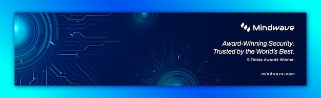 Gradient abstract linkedin banner template design