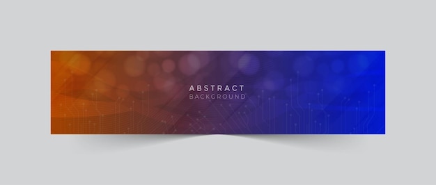 Gradient abstract social media cover Linkedin banner template design 02