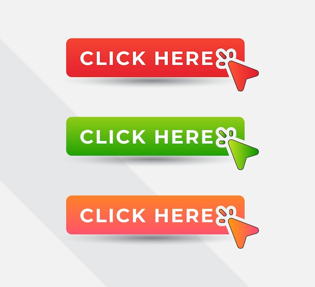 gradient button collection for social media application