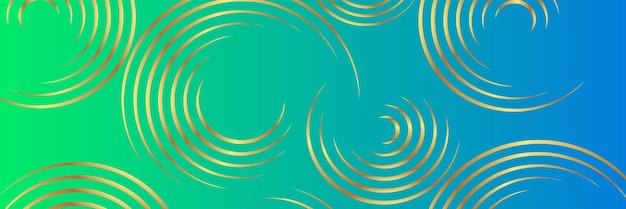 gradient color banner background with golden circle design