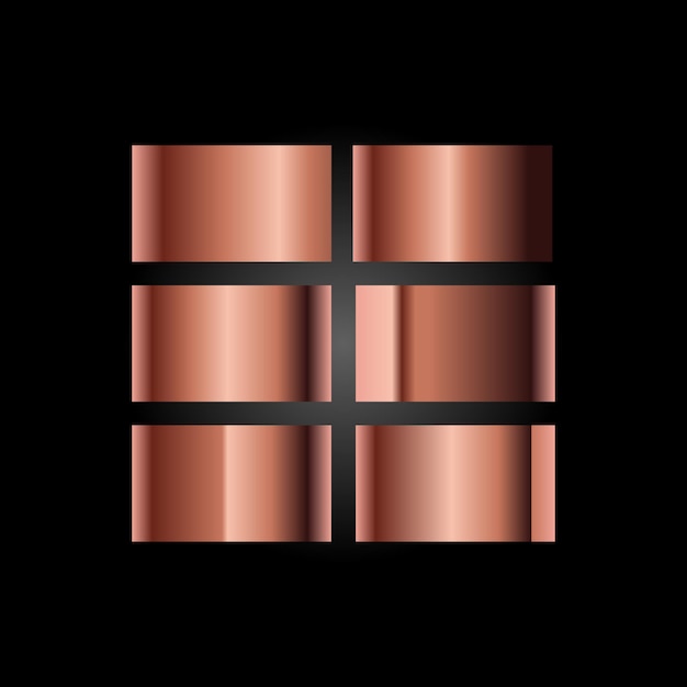 Gradient color palette with vector elements