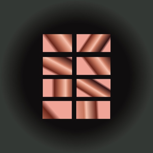 Gradient color palette with vector elements