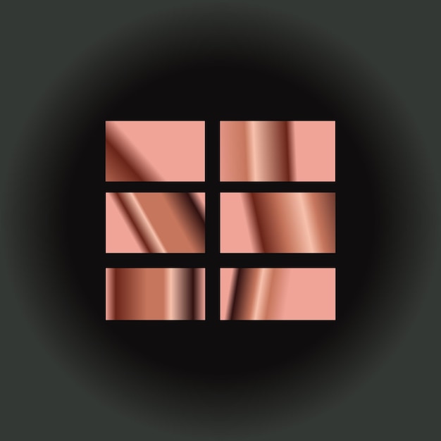 Gradient color palette with vector elements