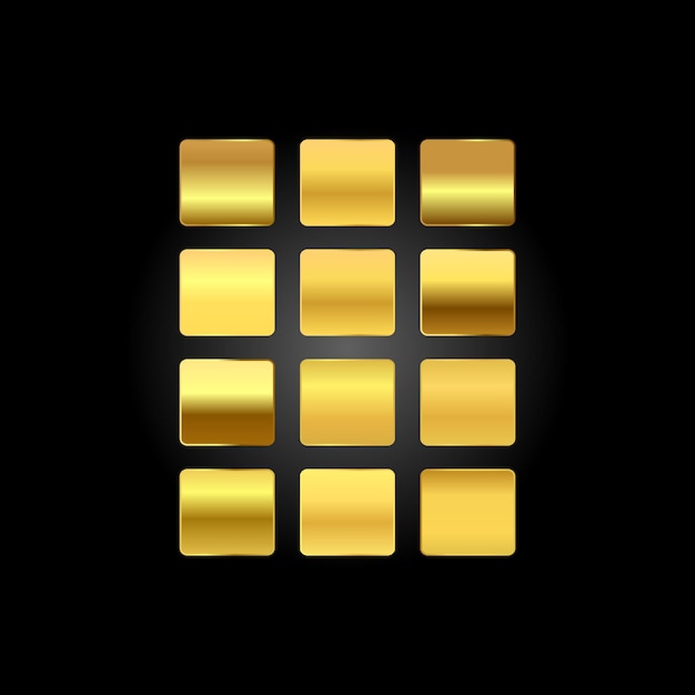 Gradient color palette with vector elements