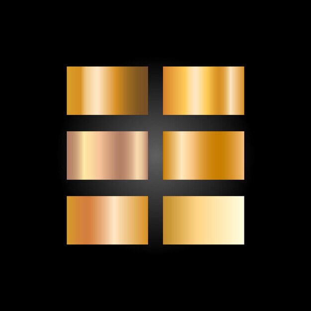Gradient color palette with vector elements