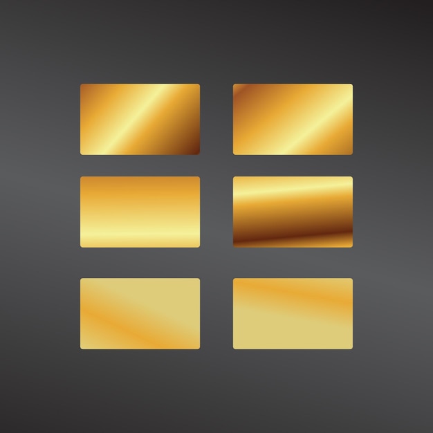 Gradient color palette with vector elements