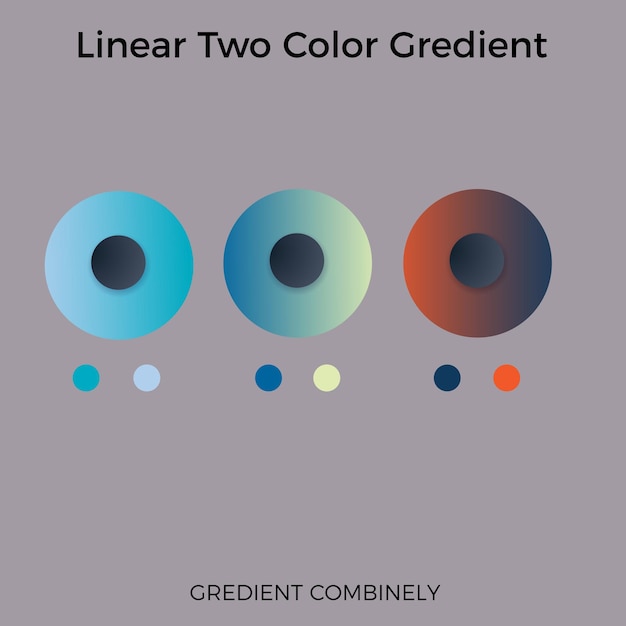 Gradient color palette with vector elements