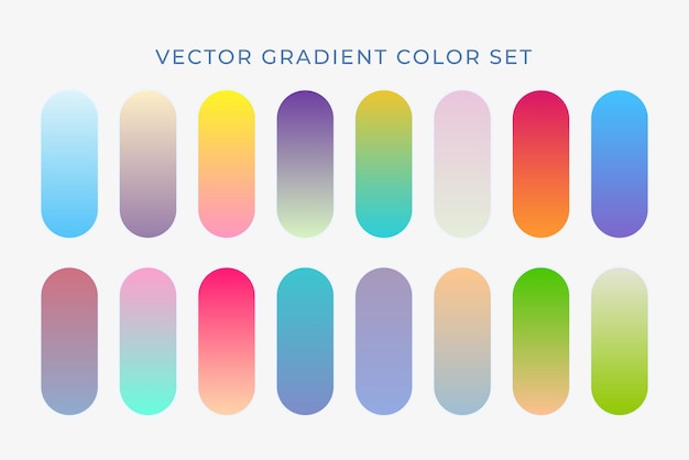 Gradient color set element set Gradient shades combination Vibrant colorful gradients color swatch