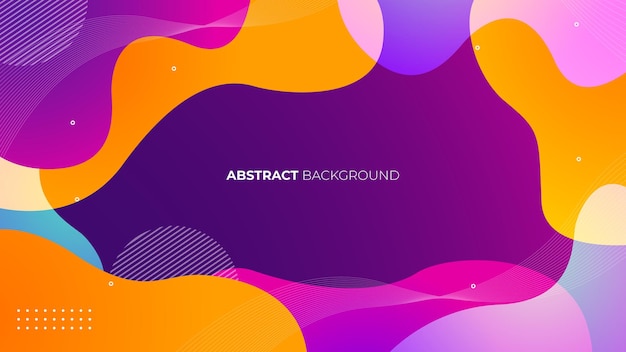 Gradient colorful fluid shapes background