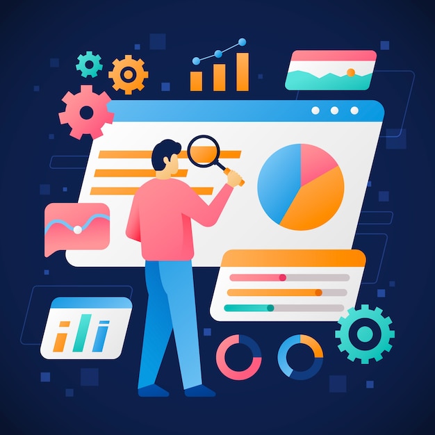 Gradient data visualization design