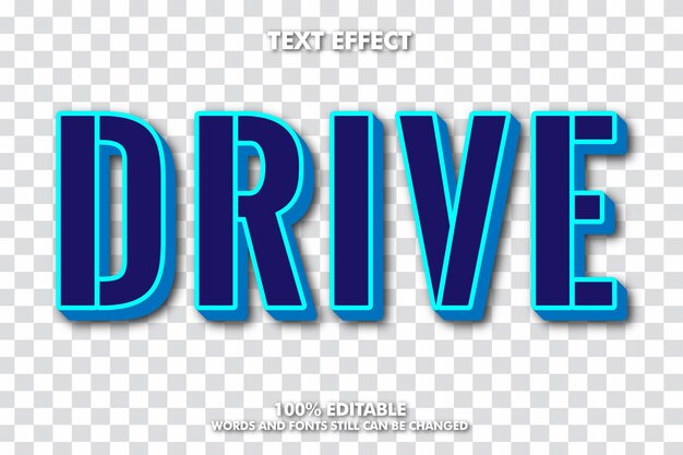 Gradient editable text effect editable transparent background