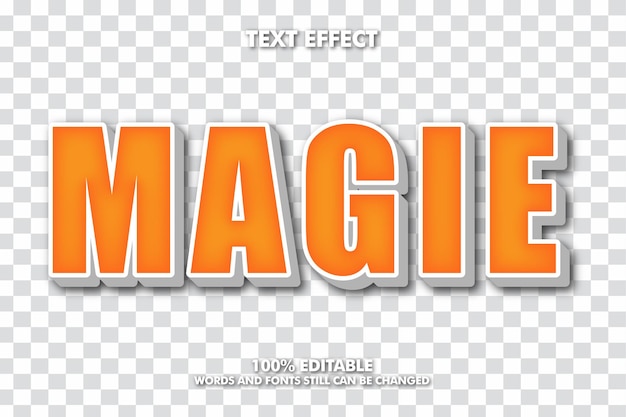 Gradient editable text effect editable transparent background