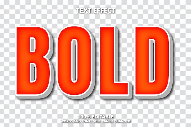 Gradient editable text effect editable transparent background