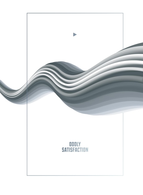 Gradient fluid vector abstract shape, 3D color abstract background in modern trendy style, dynamic design element in motion.