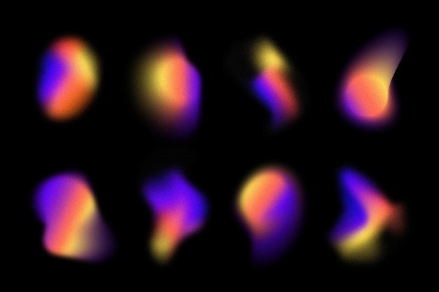 Gradient grainy gradient shape collection