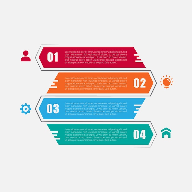 Gradient Infographic steps concept creative design