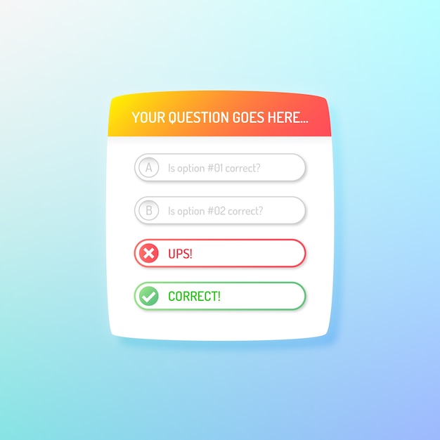 Gradient instagram poll sticker