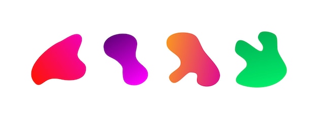 Gradient liquid blob shapes