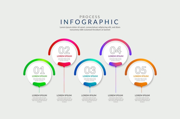 Gradient process infographic