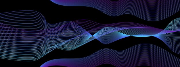 Gradient purple waves background