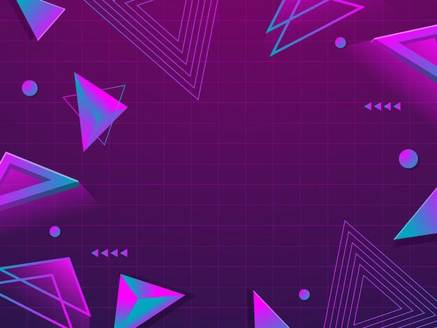 Gradient Retro Triangle Background
