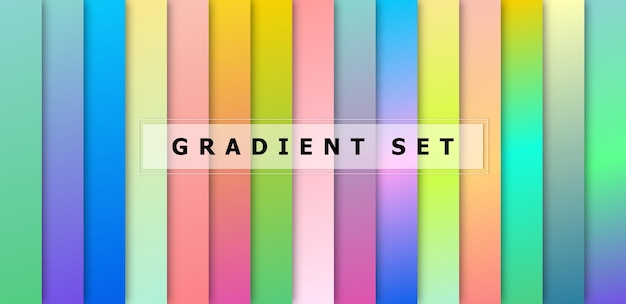 gradient set with a trendy color