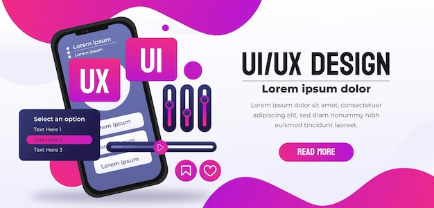 Gradient ui/ux design banner