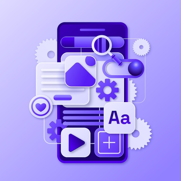 gradient ui/ux design