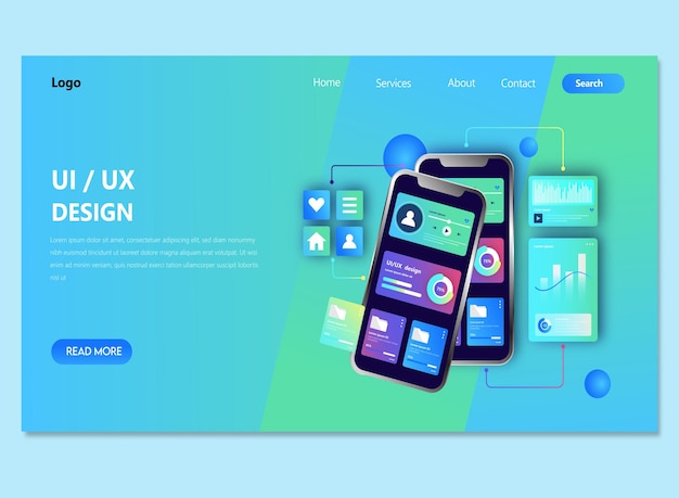 gradient uiux landing page