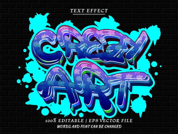 Graffiti Crazy art 3d editbale Text effect graffiti style