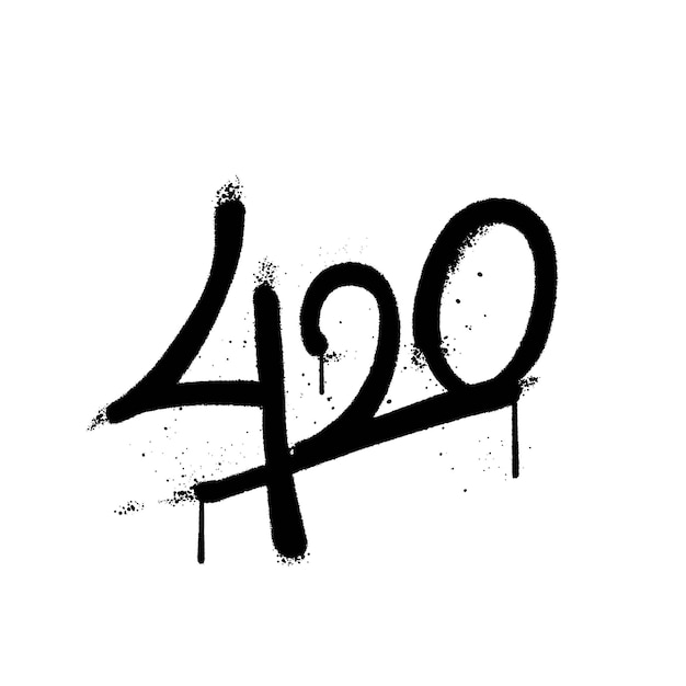 Graffiti spray paint Word 420 Isolated Vector