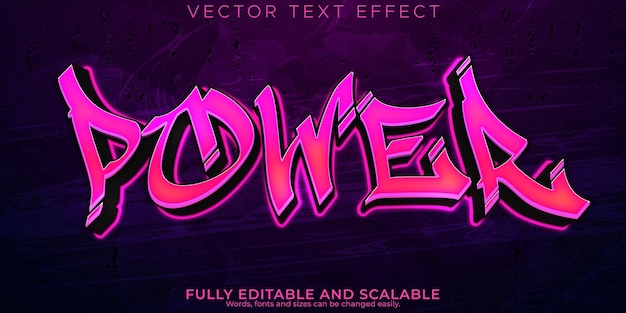 graffiti text effect editable spray and street text style