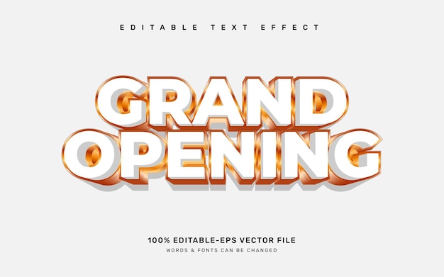 Grand opening editable text effect template