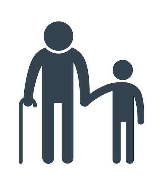 grandparent with son icon