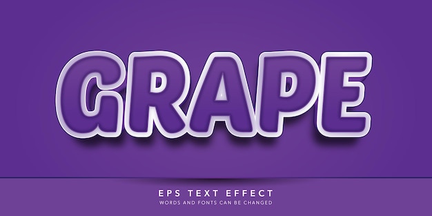 grape editable text effect