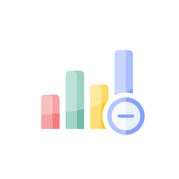 graph chart icon in flat design