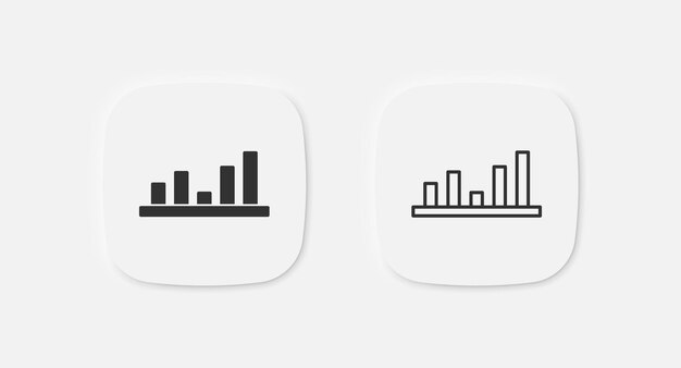 Graph icon Chart symbol Infographic signs Growth graphic symbols Finance report icons Business progress Vector isolated sign